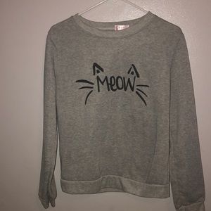 Light grey “Meow” shirt